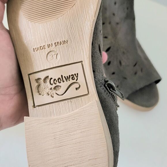 Coolway open toe booties gray EU 37 made in Spain 🇪🇸 - Picture 4 of 5
